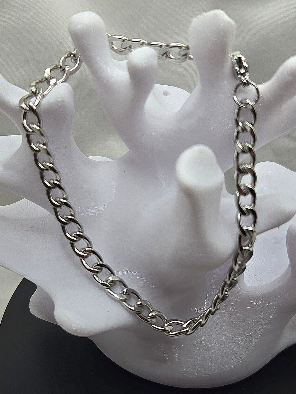Stainless Steel Curb Link Bracelet - Mens